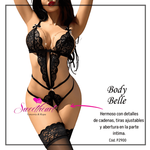 Body Belle Negro (Cód.P2900) - Imagen 2