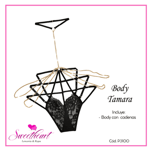 Body Tamara Negro (Cód.P3100) - Imagen 2