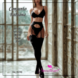 Conjunto Fabiana Negro+ Medias de regalo (Cnj.700)